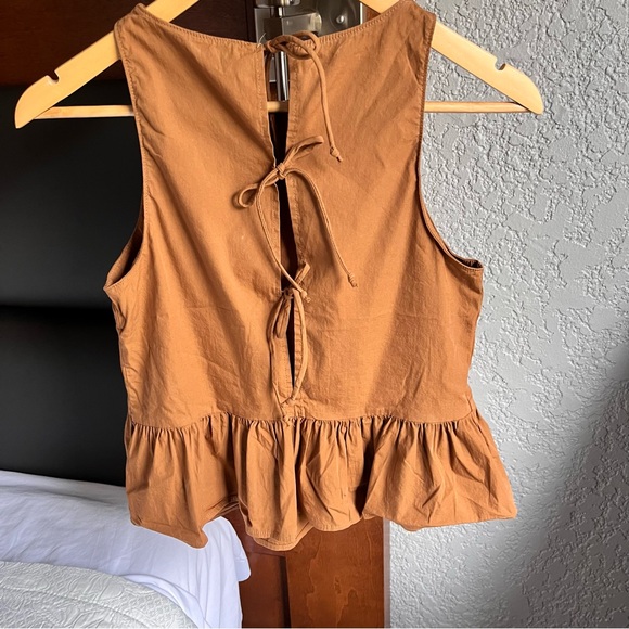 Cute brown Frill hem top from Mango size 2 - Picture 5 of 5